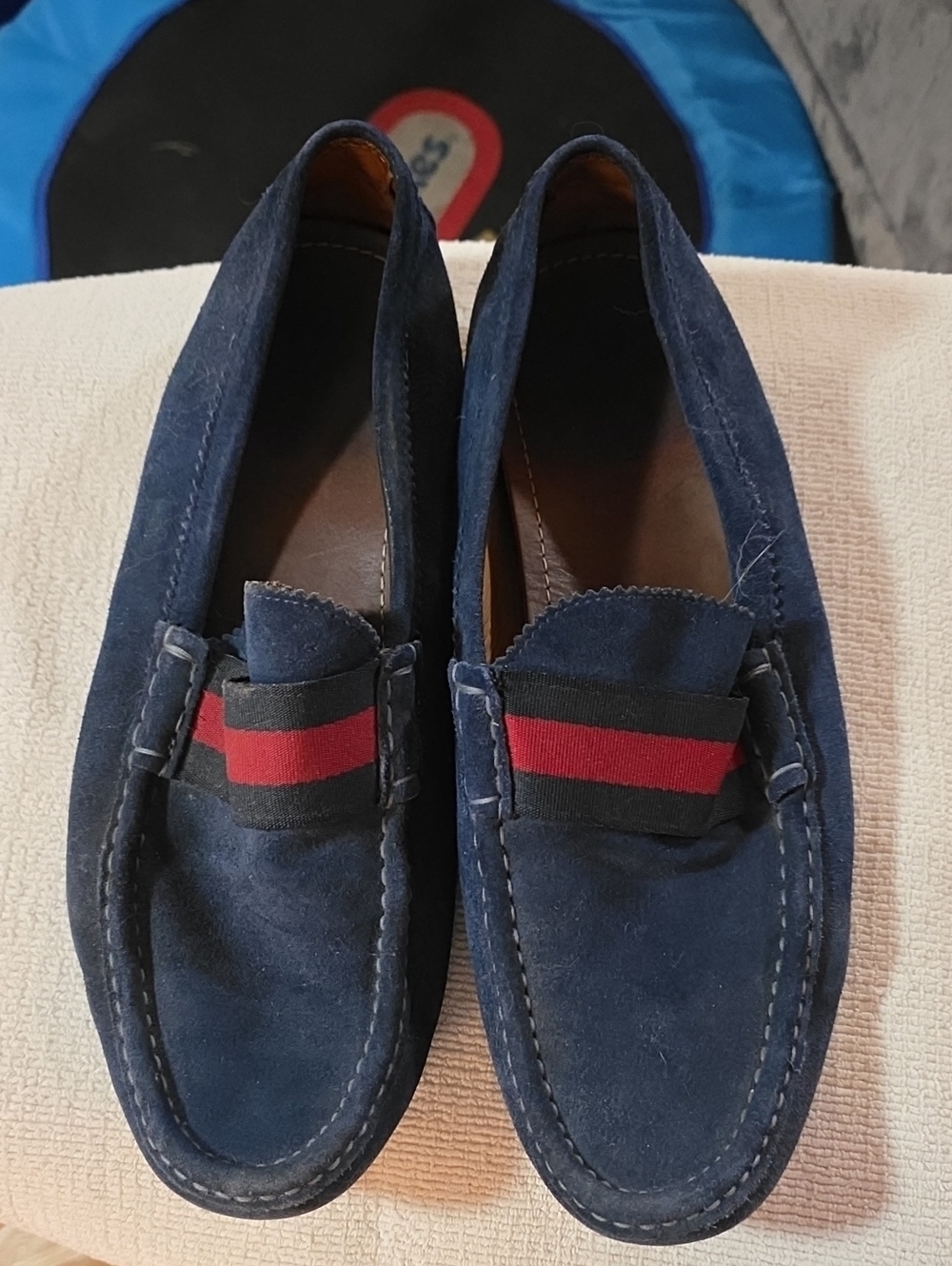 Gucci Navy Suede Loafers Sz 12/45 (?)